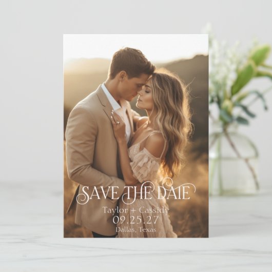 Foto Ankündigung Datum freihalten (Stehend Vorderseite)