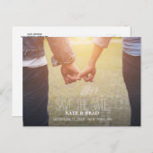 Foto Ankündigung Datum freihalten Postkarte (Vorne/Hinten)