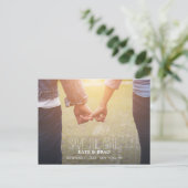 Foto Ankündigung Datum freihalten Postkarte (Stehend Vorderseite)