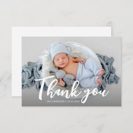 Foto - Ankündigung der Geburt eines modernen Drehb (Vorne/Hinten)