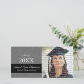 Foto-Ankündigung für Classy School Abschluss Ankündigung (Stehend Vorderseite)