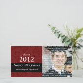 Foto-Ankündigung für Classy School Abschluss Ankündigung (Stehend Vorderseite)