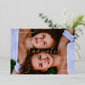 Foto-Ankündigung für doppelte Abschlüsse Folieneinladung (Stehend vorne)