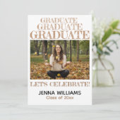 Foto-Ankündigung Party Einladung (Stehend Vorderseite)