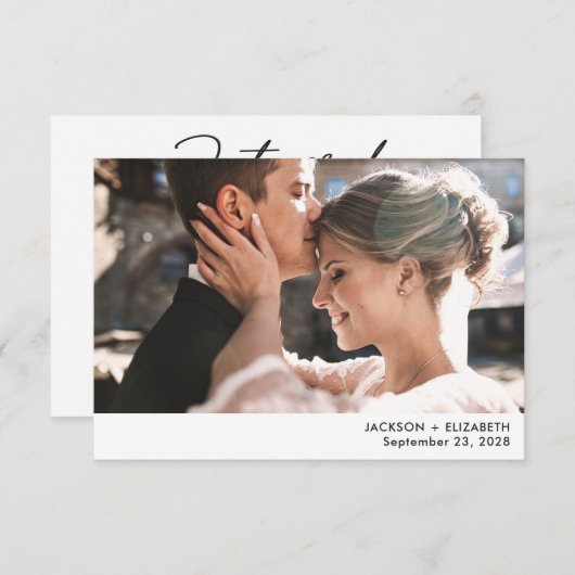 Foto-Ankündigung verheiratet (Vorne/Hinten)