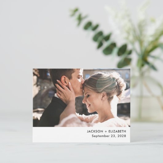 Foto-Ankündigung verheiratet Postkarte (Stehend Vorderseite)