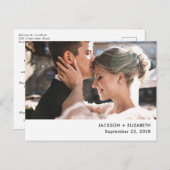 Foto-Ankündigung verheiratet Postkarte (Vorne/Hinten)