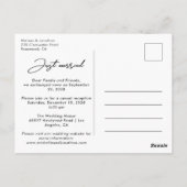 Foto-Ankündigung verheiratet Postkarte (Rückseite)