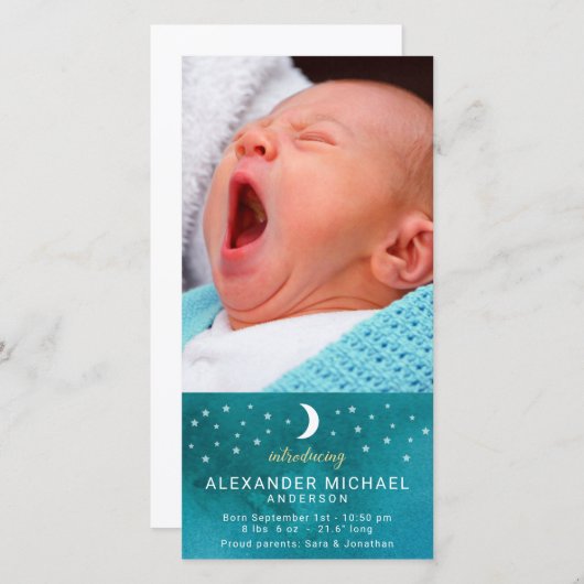 Foto-Ankündigung von Moon and Stars Ankündigung (Vorne/Hinten)