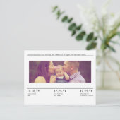 Foto-Ankündigung von Simple Lines Baby's Meilenste Postkarte (Stehend Vorderseite)