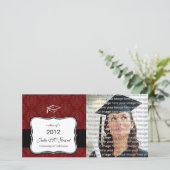 Foto-Ankündigungskarten für Abschluss der klassisc Ankündigung (Stehend Vorderseite)