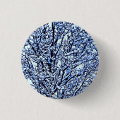 Foto-Anstecknadel mit schneebedeckten Winterbaumzw Button (Vorderseite)