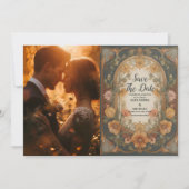 Foto Antique Floral Art Hochzeit im Jugendstil Save The Date (Vorderseite)