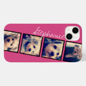 Foto-Anzeige - 4 Fotos rosa Case-Mate iPhone Hülle (Rückseite (Horizontal))