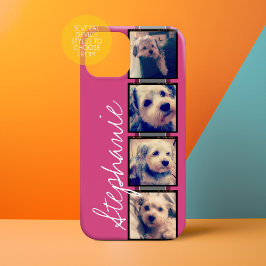 Foto-Anzeige - 4 Fotos rosa Case-Mate iPhone Hülle