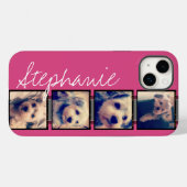 Foto-Anzeige - 4 Fotos rosa Case-Mate iPhone Hülle (Rückseite (Horizontal))