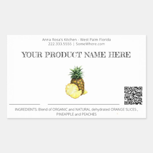 *~* Foto AP30 DEHYDRATED Fruit QR Rechteckiger Sti Rechteckiger Aufkleber (Vorderseite)