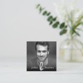 *~* Foto AP31 Beruflich einfache Minimal QR Quadratische Visitenkarte (Stehend Vorderseite)