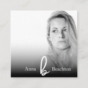 *~* Foto AP31 Beruflich QR Einfache Minimal Quadratische Visitenkarte