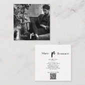 *~* Foto AP31 QR Beruflich Einfache Minimal Quadratische Visitenkarte (Vorne/Hinten)
