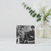 *~* Foto AP31 QR Beruflich Einfache Minimal Quadratische Visitenkarte (Stehend Vorderseite)