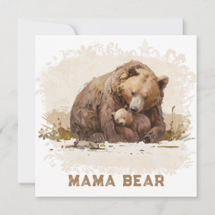 *~* Foto AP72 MAMA-BÄR-JUNGE Muttertagskarte Feiertagskarte