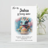 *~* FOTO AP88 Baby Dragon Birthday Party Einladung (Stehend Vorderseite)