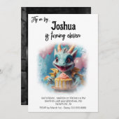 *~* FOTO AP88 Baby Dragon Birthday Party Einladung (Vorne/Hinten)