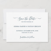 Foto Aquamarine Aufnahme Flat Wedding Save the Dat Date (Rückseite)