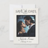 Foto & Aquarell Berge - Elfenbein Save The Date (Vorderseite)