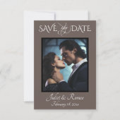Foto & Aquarell Berge - Mocha Save The Date (Vorderseite)