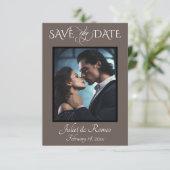 Foto & Aquarell Berge - Mocha Save The Date (Stehend Vorderseite)