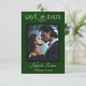 Foto & Aquarell Berge - Smaragdgrün Save The Date (Stehend Vorderseite)