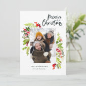 Foto Aquarell, Blumen und Blattwerk Weihnachten (Stehend Vorderseite)