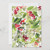 Foto Aquarell, Blumen und Blattwerk Weihnachten (Rückseite)