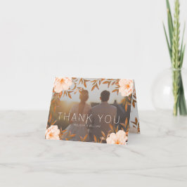 Foto Aquarell Blumenzwiebeln Moderne Hochzeit Dankeskarte