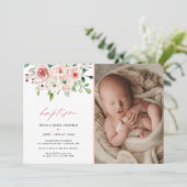 Foto Aquarell Taufe Einladung (Stehend Vorderseite)