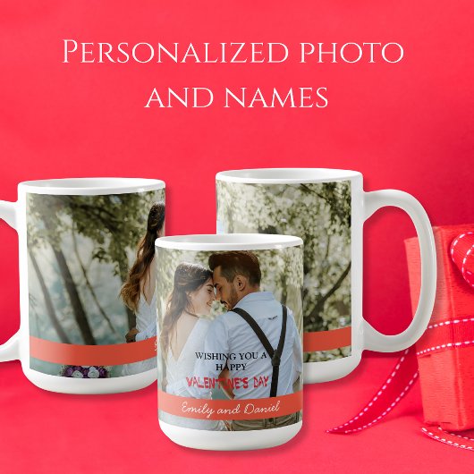 Foto Aquarell Valentinstag personalisiert Kaffeetasse