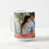 Foto Aquarell Valentinstag personalisiert Kaffeetasse (Vorderseite Links)