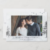 Foto Aquareller Winterpine Feiertagskarte (Vorderseite)