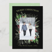 Foto Aquarellgrün Frohe Weihnachten (Vorne/Hinten)