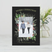 Foto Aquarellgrün Frohe Weihnachten (Stehend Vorderseite)