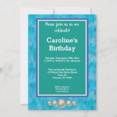 Foto & Aquarius Geburtstag mit Gold & Balloons Einladung (Rückseite)