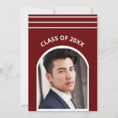 Foto Arch Abschluss mit traditionellem Streifen Einladung (Vorderseite)