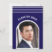 Foto Arch Abschluss mit traditionellem Streifen Einladung (Vorderseite)