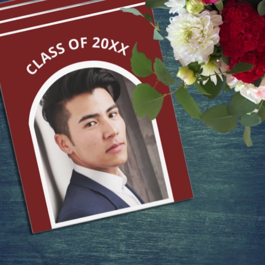 Foto Arch Abschluss mit traditionellem Streifen Einladung