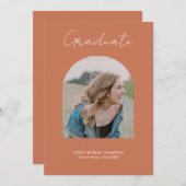 Foto Arch Abschluss Terracotta Ankündigung (Vorne/Hinten)