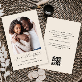 Foto Arch Beige QR-Kodex Save the Date