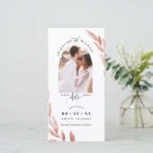 Foto Arch, Blush Wedding Save the Date Lesezeichen (Stehend Vorderseite)