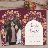 Foto Arch Boho Fall Rustikale Wildblume Hochzeit Save The Date